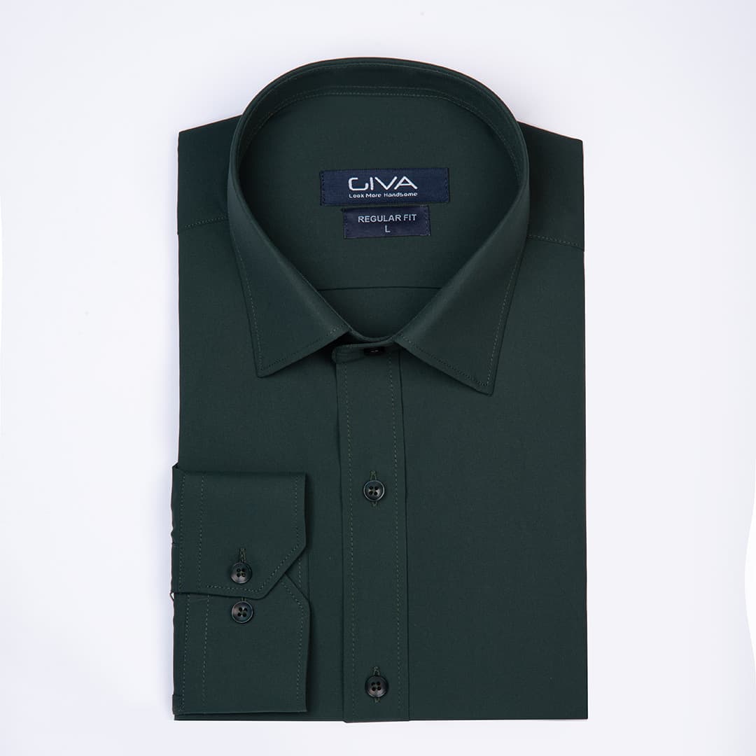 پیراهن دوشین ساده یقه کراواتی قاپک افسری - Thumbnail 1